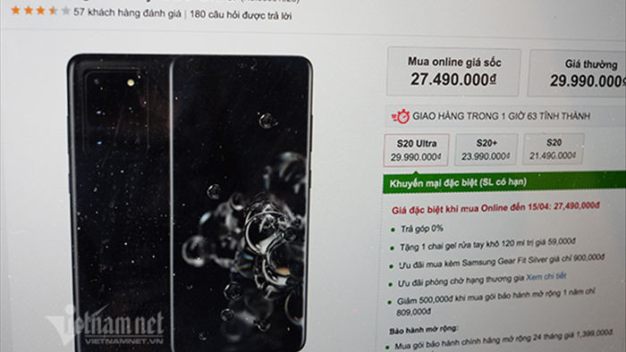 Galaxy S20 giảm sốc 2 triệu đồng, iPhone 8 Plus giảm giá 3 lần trong 1 tháng