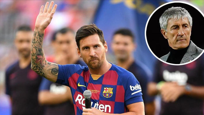 HLV Quique Setien lên tiếng về tin Messi rời Barca