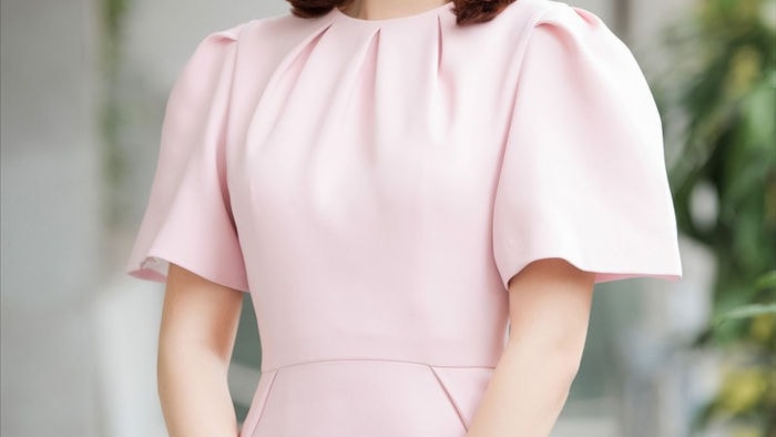 hoa hậu đỗ mỹ linh ngọt ngào với đầm hồng pastel hình 6 hoa hau do my linh ngot ngao voi dam hong pastel hinh 6