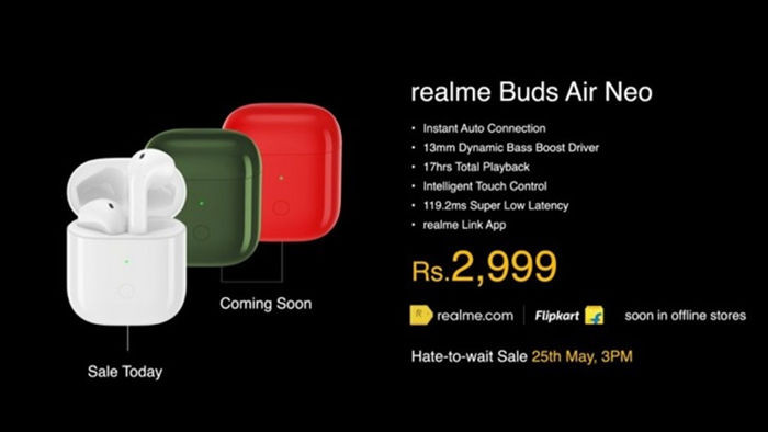 Realme giới thiệu tai nghe Buds Q, Buds Air Neo và 2 sạc dự phòng