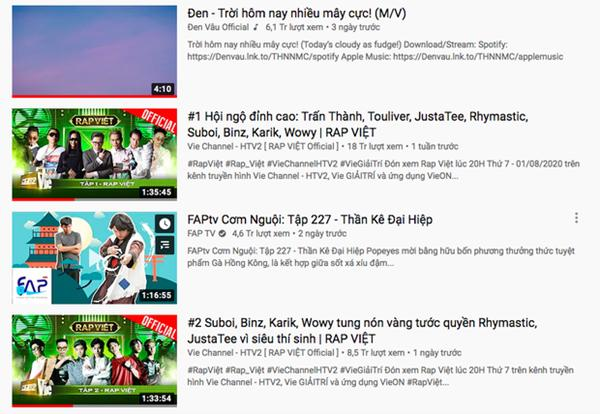 Nhờ 80 câu rap dự đoán đề thi Văn, Đen Vâu vượt mặt Rap Việt đứng top 1 trending Youtube-1