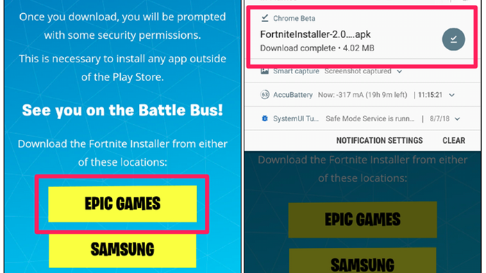 Cách tải game Fortnite về Android không qua Google Play Store
