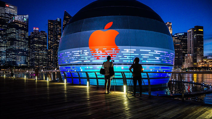 Ngắm Apple Store đầu tiên có kiến trúc nổi trên mặt nước ở Singapore - 1