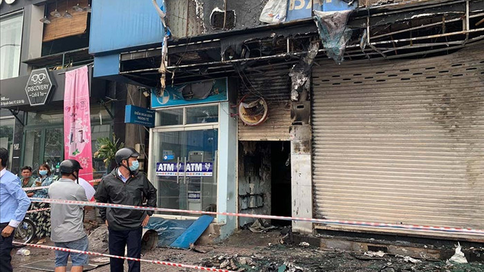 Xác định nghi can gây cháy chi nhánh Ngân hàng Eximbank ở Sài Gòn