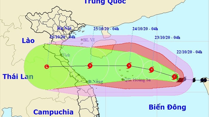 Bão số 8 sẽ tăng cấp khi tiến gần Quần đảo Hoàng Sa - 1