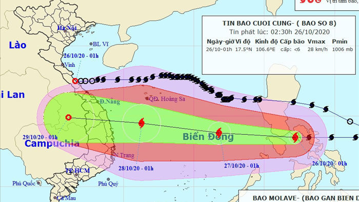 Bão số 8 tan, bão Molave giật cấp 14 sắp vào Biển Đông - 1