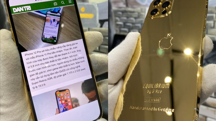 Trên tay iPhone 12 Pro mạ vàng, giá 160 triệu đồng tại Việt Nam - 5 Trên tay iPhone 12 Pro mạ vàng, giá 160 triệu đồng tại Việt Nam - 5