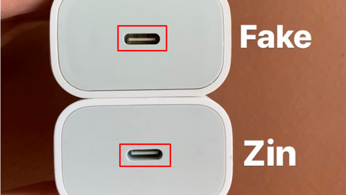 Cách phân biệt sạc nhanh chính hãng Apple với hàng nhái - 1