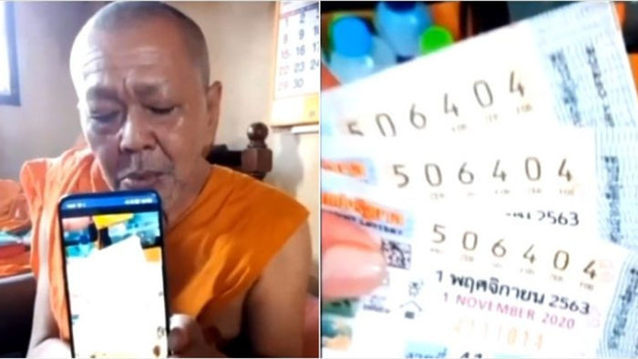 Mua xổ số làm phúc, nhà sư Thái Lan trúng 18 triệu Baht - 1