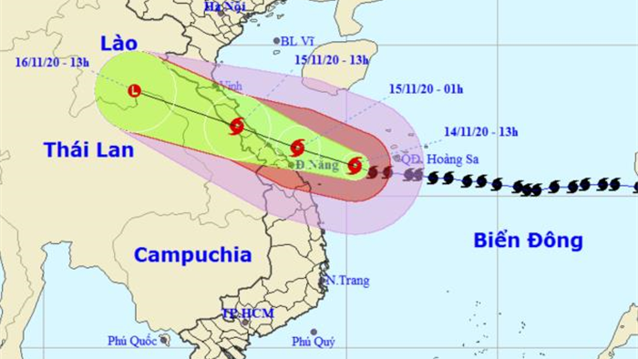 Bão số 13 giảm một cấp, hướng vào Hà Tĩnh - Quảng Nam - 1