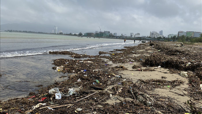 [Ảnh] Hơn 500 tấn rác dạt vào bãi biển Đà Nẵng - Ảnh 4.