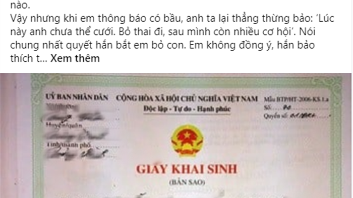 Bỏ bạn gái khi mang bầu, 4 năm sau quay lại nhận con nhưng nhìn giấy khai sinh trên tay cô mà anh tái mặt - Ảnh 1.