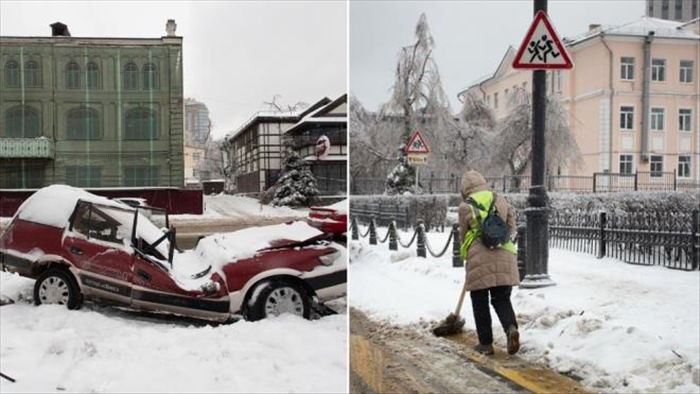 Mưa băng lớn chưa từng có tấn công, thành phố Nga tê liệt - 1