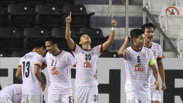 Các cầu thủ Chiangrai United ăn mừng chiến thắng. (Ảnh: AFC)