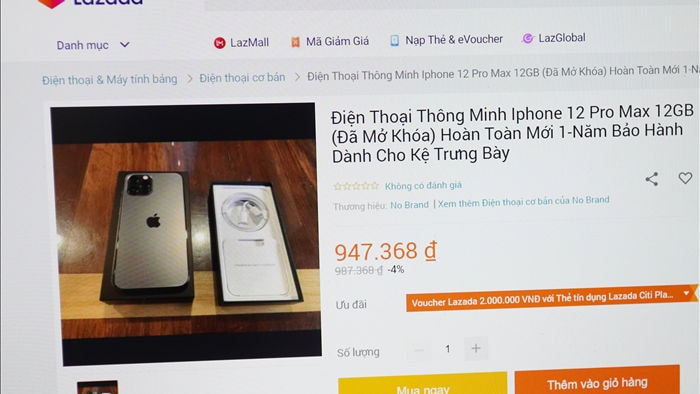 iPhone 12 Pro Max, Galaxy Note20 giá hơn 900.000 đồng tràn lan trên Lazada - 1