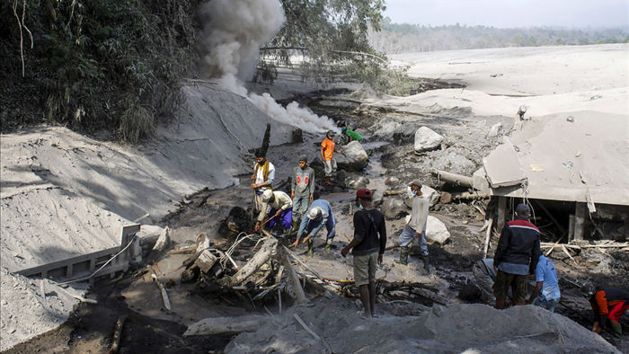 Hậu quả kinh hoàng của vụ phun trào núi lửa ở Indonesia