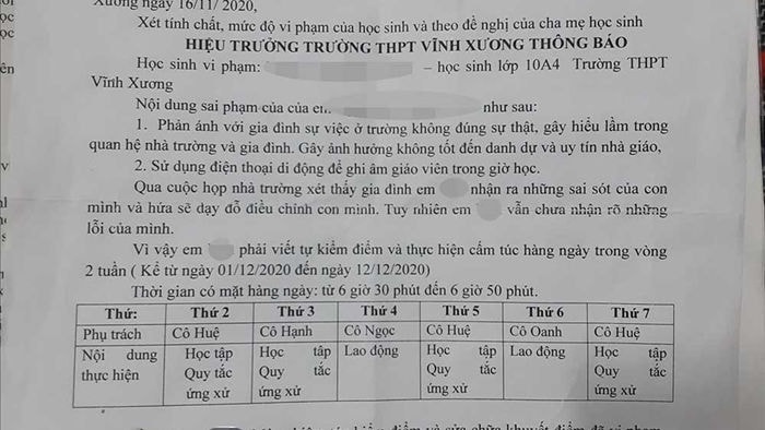 Đình chỉ hiệu trưởng vụ nghi vấn nữ sinh lớp 10 tự tử vì uất ức