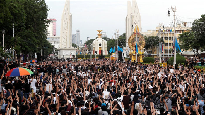 Một cuộc biểu tình ở thủ đô Bangkok, Thái Lan tháng 8/2020. Ảnh: Reuters