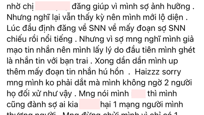 Ồn ào Khánh Vân bị tố “nhõng nhẽo” trai có bồ: Được nam chính công khai bênh vực, chủ bài đăng vừa xin lỗi đã bóc phốt tiếp - Ảnh 11. Ồn ào Khánh Vân bị tố “nhõng nhẽo” trai có bồ: Được nam chính công khai bênh vực, chủ bài đăng vừa xin lỗi đã bóc phốt tiếp - Ảnh 11.