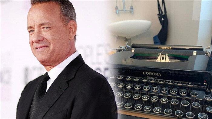 Tom Hanks và chiếc máy đánh chữ hiệu Corona ông dùng viết thư cho cậu bé Corona