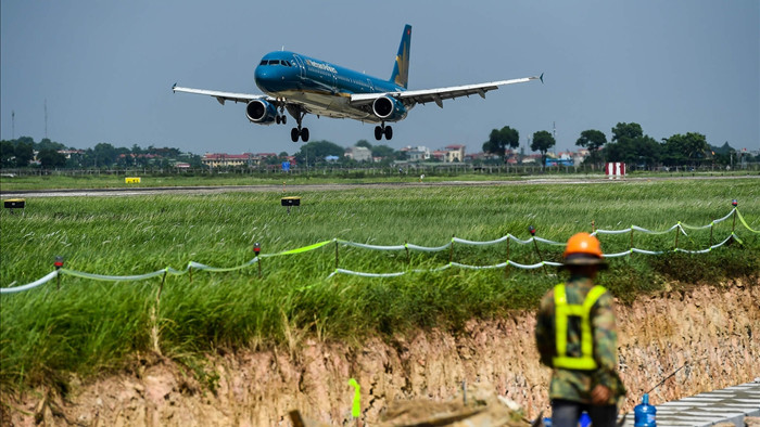 Dự án sửa chữa đường cất hạ cánh và đường lăn tại Cảng hàng không quốc tế Nội Bài đã được hoàn thành.