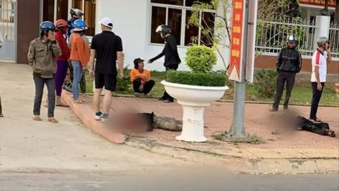 Một người chết, 1 bị thương trước cổng UBND huyện ở Đắk Nông