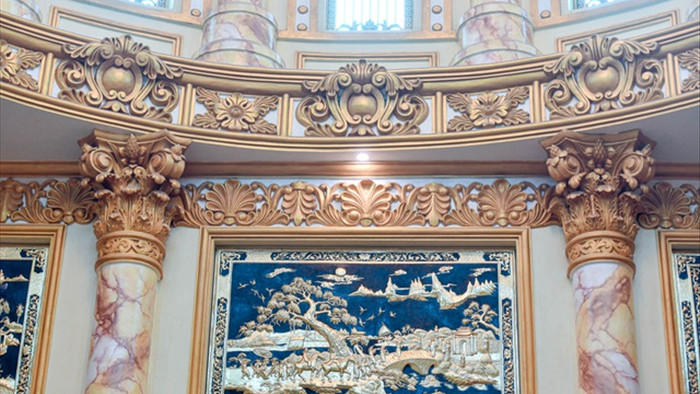 Lâu đài dát vàng, bên trong toàn nội thất đắt đỏ của đại gia ở Hưng Yên - 8