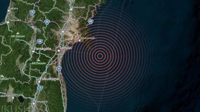Xem động đất gây rung chuyển miền bắc Nhật Bản