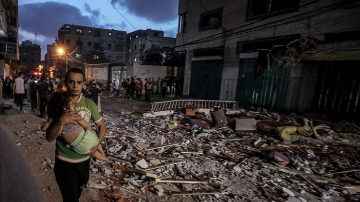 Cảnh tan hoang sau màn ăn miếng trả miếng Israel - Hamas