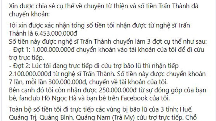 Dân mạng đào lại status cũ của Hồ Ngọc Hà nói về Trấn Thành, hóa ra MC đã được minh oan từ lâu - Ảnh 3.