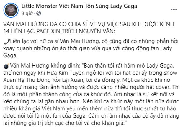 Đừng hòng fan Lady Gaga chấp nhận lời xin lỗi muộn màng của Văn Mai Hương!-2