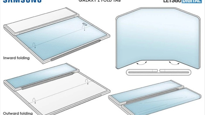 Lộ thiết kế máy tính bảng màn hình gập 3 độc đáo của Samsung - 1