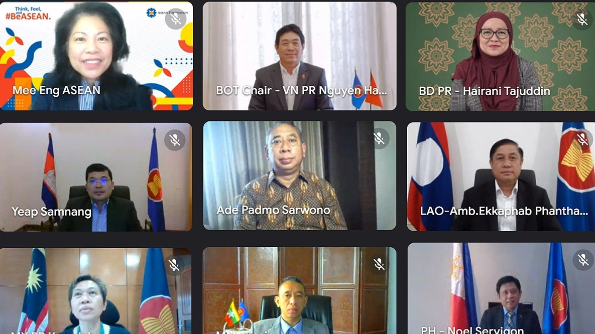 Đại sứ Nguyễn Hải Bằng chủ trì cuộc họp lần thứ 46 của Hội đồng Ủy thác Quỹ ASEAN theo hình thức trực tuyến, với vai trò Chủ tịch Hội đồng năm 2021.