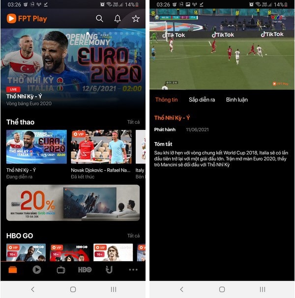 Cách xem trực tiếp các trận đấu tại Euro 2020 trên smartphone và máy tính - 3 Cách xem trực tiếp các trận đấu tại Euro 2020 trên smartphone và máy tính-3