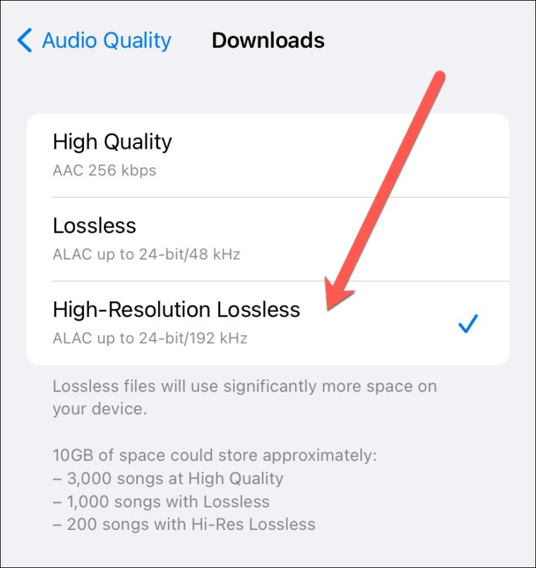 Cách kích hoạt tính năng nghe nhạc chất lượng cao trên iPhone-5