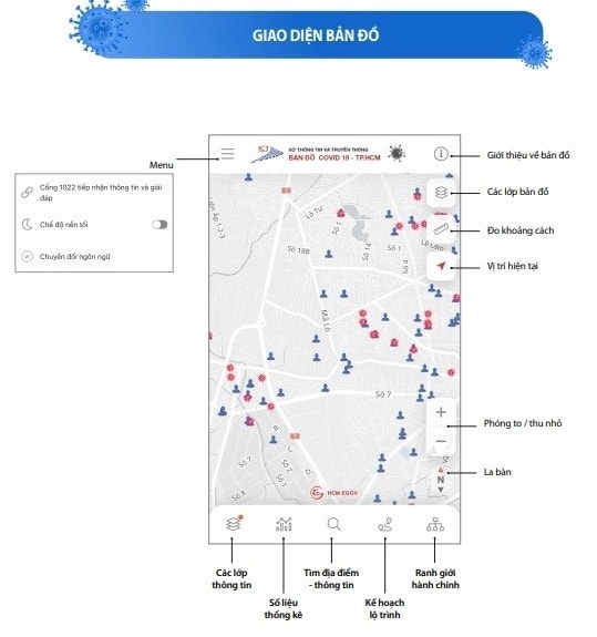 TP.HCM cập nhật bản đồ giúp người dân tìm đường tránh nơi có nguy cơ lây nhiễm-1