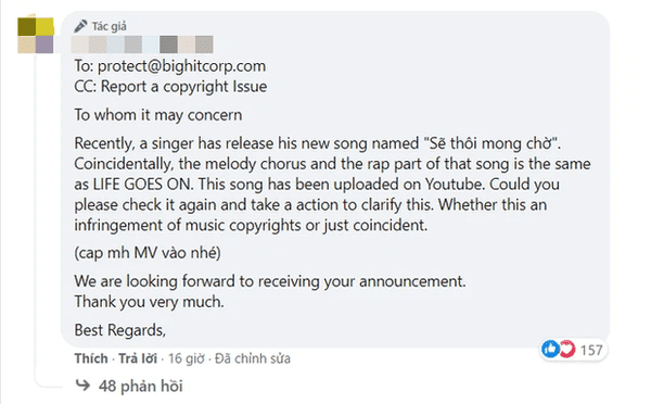 Một nam ca sĩ vô danh đạo nhái trắng trợn bản hit của BTS, lời giải thích sau đó càng gây tranh cãi 1