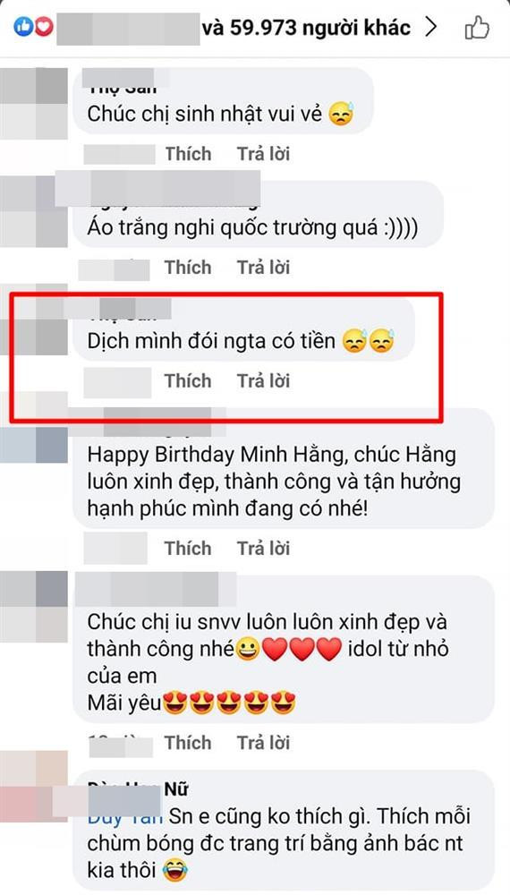 Minh Hằng bị chỉ trích vì tiệc sinh nhật chả có gì, chỉ có tiền-9