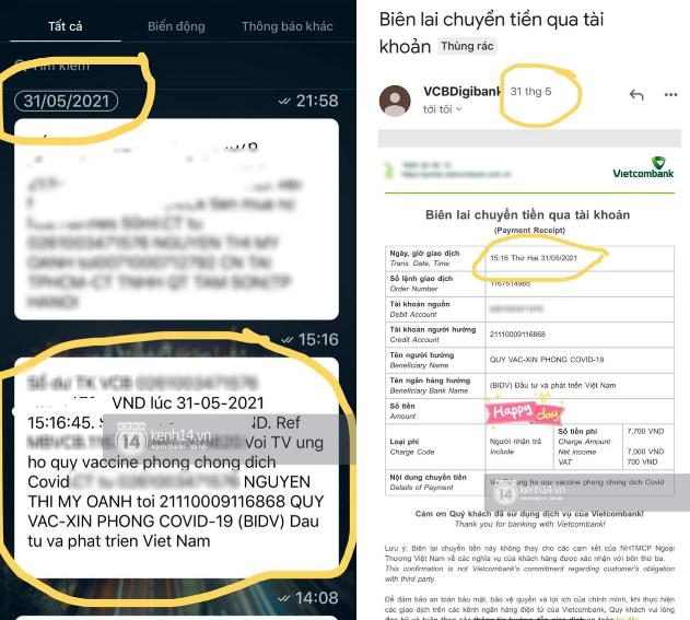 Bằng chứng làm rõ nghi vấn Vy Oanh fake ảnh từ thiện Vaccine, số tiền cụ thể được hé lộ-5