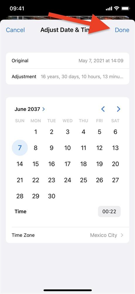 Cách thay đổi vị trí và ngày/giờ của hình ảnh trên iOS 15-15