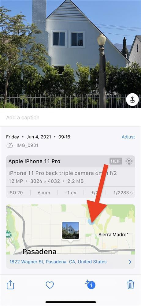 Cách thay đổi vị trí và ngày/giờ của hình ảnh trên iOS 15-4