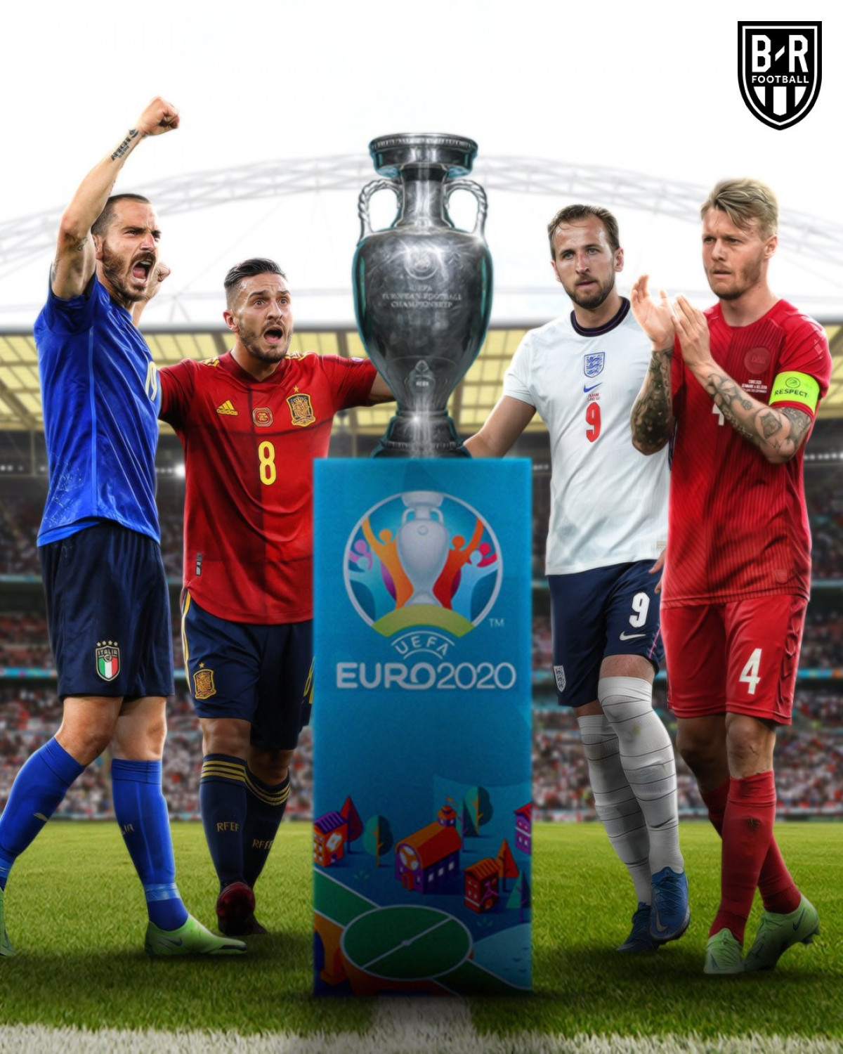 Đêm nay vòng bán kết EURO 2021 sẽ khởi tranh. (Ảnh: Bleacher Reports)