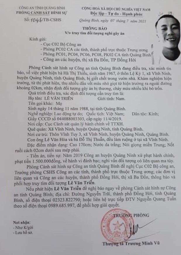 Vụ người phụ nữ tử vong sau vườn, nghi bị sát hại ở Quảng Bình: Nghi phạm là con rể-1
