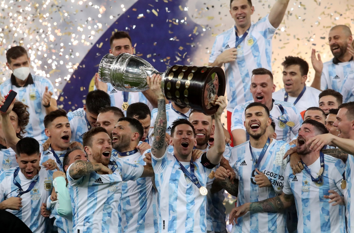 Copa America 2021 khép lại trọn vẹn với Messi khi anh giành cả danh hiệu Vua phá lưới lẫn danh hiệu cầu thủ xuất sắc nhất giải./. 
