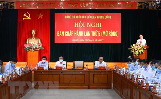 Hoi nghi Ban Chap hanh Dang bo Khoi cac co quan TW lan thu 5 mo rong hinh anh 1