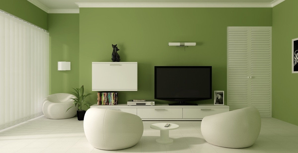 Kết hợp màu xanh và trắng tạo nên một không gian phòng khách thẩm mỹ và tràn đầy năng lượng. Những chiếc ghế độc đáo tạo điểm nhấn hiện đại và đẹp mắt trong phối cảnh này.