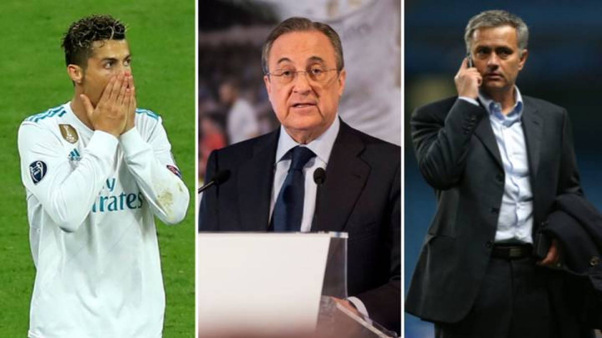 Florentino Perez gây sốc với những lời lẽ dành cho Cristiano Ronaldo và Jose Mourinho. (Ảnh: Marca)