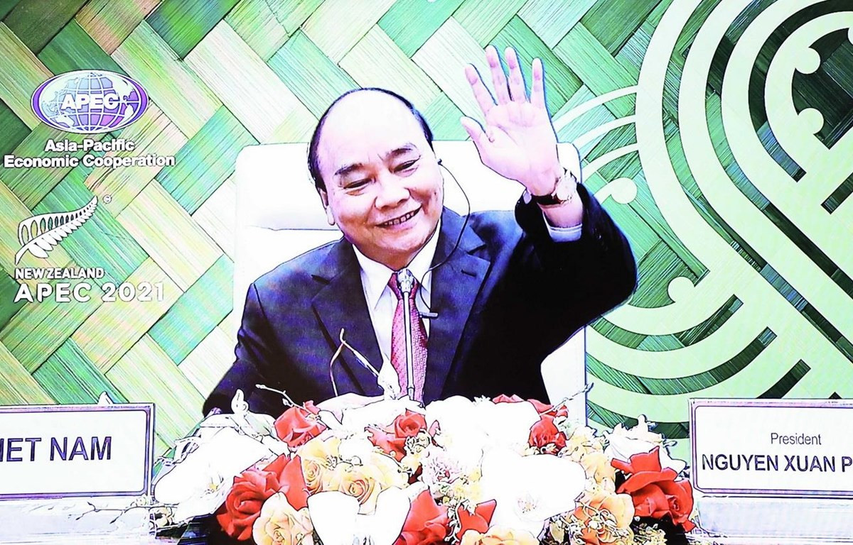Chủ tịch nước Nguyễn Xuân Phúc tại Cuộc họp. (Ảnh: Thống Nhất/TTXVN)