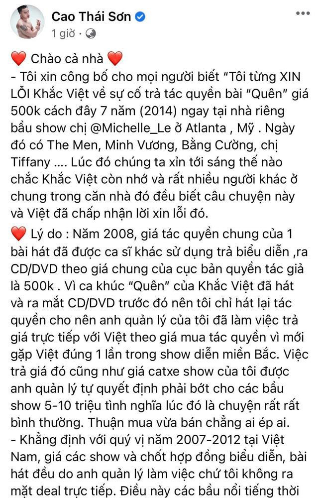 Cao Thái Sơn nói về vụ Khắc Việt ăn mì cầm hơi vì bị ép giá 1 triệu xuống 500k-2
