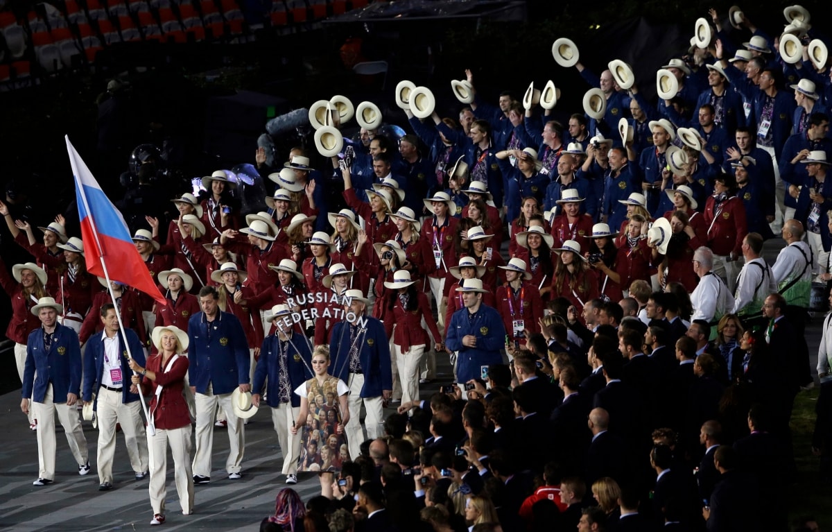 Hình ảnh quốc kỳ Nga sẽ không xuất hiện ở Olympic Tokyo năm nay. (Ảnh: Getty).
